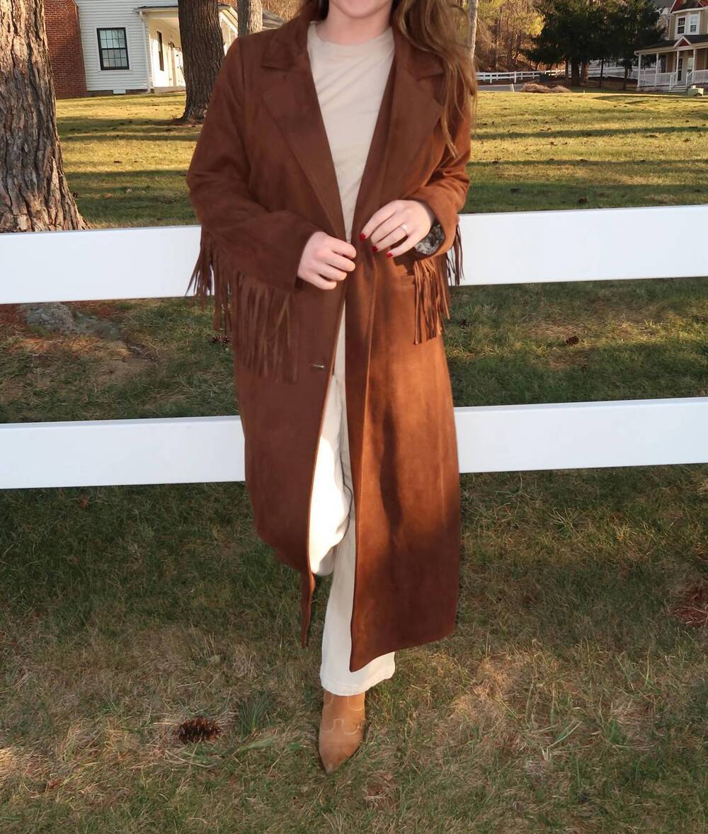 NEW SKIES ARE BLUE the dutton coat in chocolate brown